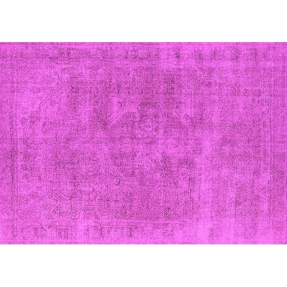 Ahgly Company Indoor Rectangle Oriental Pink Industrial Area Rugs, 7' x 9'
