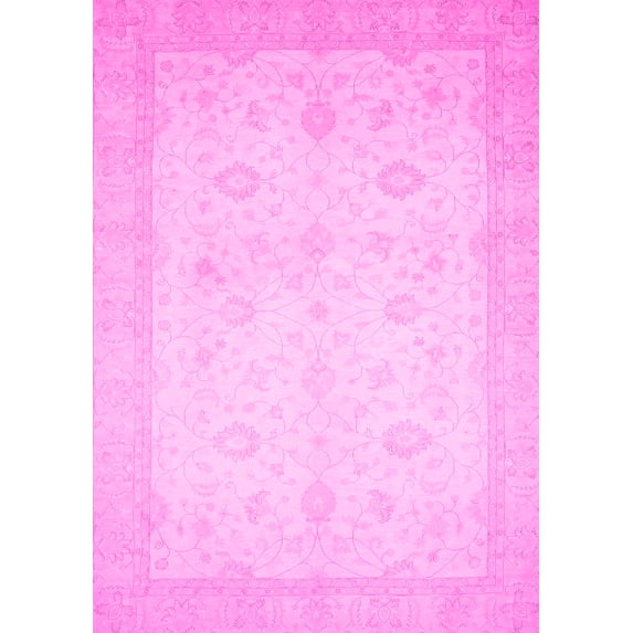 Ahgly Company Indoor Rectangle Oriental Pink Traditional Area Rugs, 3' x 5'