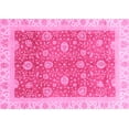 thumbnail image 1 of Ahgly Company Indoor Rectangle Oriental Pink Traditional Area Rugs, 7' x 9', 1 of 4