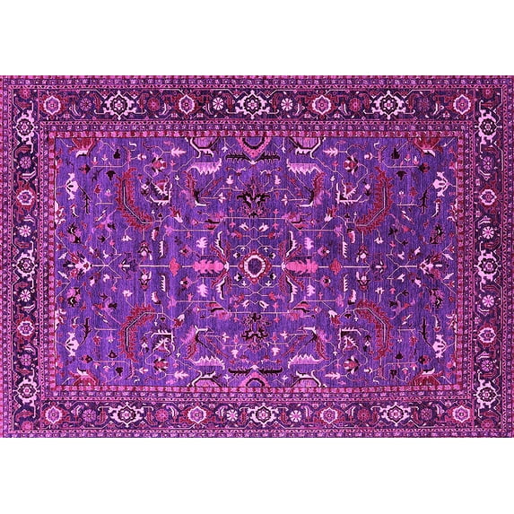Ahgly Company Indoor Rectangle Oriental Pink Traditional Area Rugs, 8' x 10'