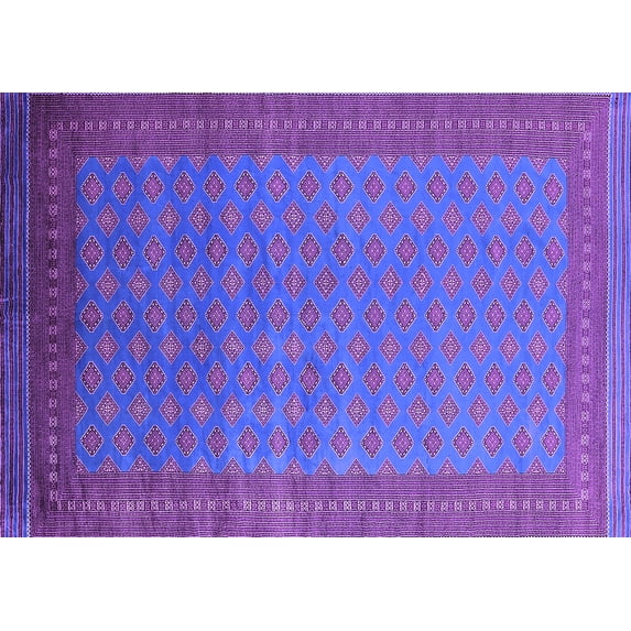 Ahgly Company Indoor Rectangle Oriental Purple Industrial Area Rugs, 8' x 12'