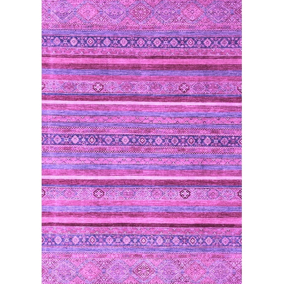 Ahgly Company Indoor Rectangle Oriental Purple Modern Area Rugs, 2' x 4'