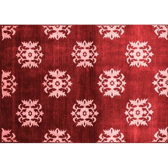 Ahgly Company Indoor Rectangle Oriental Red Industrial Area Rugs, 7' x 9'