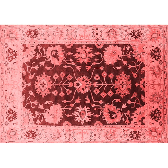Ahgly Company Indoor Rectangle Oriental Red Industrial Area Rugs, 8' x 12'