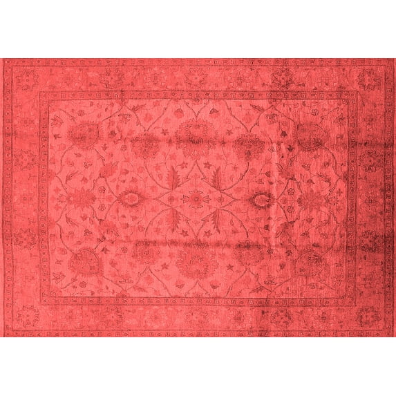 Ahgly Company Indoor Rectangle Oriental Red Industrial Area Rugs, 8' x 12'