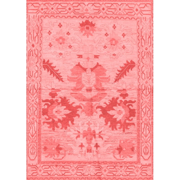 Ahgly Company Indoor Rectangle Oriental Red Traditional Area Rugs, 2' x 3'