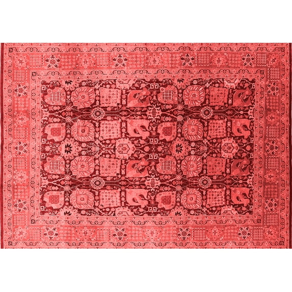 Ahgly Company Indoor Rectangle Oriental Red Traditional Area Rugs, 2' x 4'