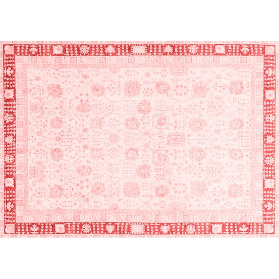 Ahgly Company Indoor Rectangle Oriental Red Traditional Area Rugs, 2' x 5'