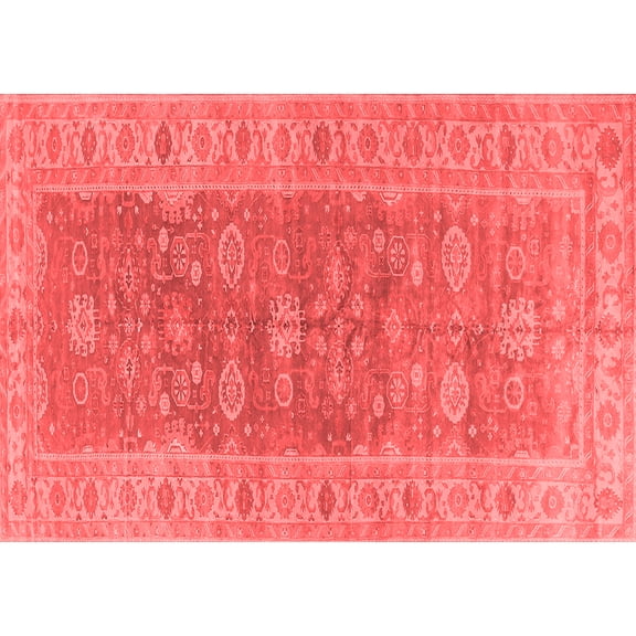 Ahgly Company Indoor Rectangle Oriental Red Traditional Area Rugs, 5' x 7'