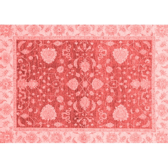 Ahgly Company Indoor Rectangle Oriental Red Traditional Area Rugs, 5' x 8'