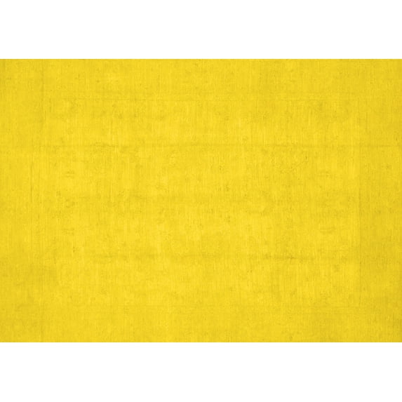 Ahgly Company Indoor Rectangle Oriental Yellow Traditional Area Rugs, 7' x 10'