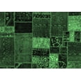 thumbnail image 1 of Ahgly Company Indoor Rectangle Patchwork Emerald Green Transitional Area Rugs, 7' x 10', 1 of 4
