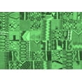 thumbnail image 1 of Ahgly Company Indoor Rectangle Patchwork Emerald Green Transitional Area Rugs, 8' x 12', 1 of 4