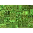 thumbnail image 1 of Ahgly Company Indoor Rectangle Patchwork Green Transitional Area Rugs, 2' x 3', 1 of 4