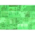 thumbnail image 1 of Ahgly Company Indoor Rectangle Patchwork Green Transitional Area Rugs, 2' x 3', 1 of 1