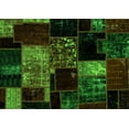 thumbnail image 1 of Ahgly Company Indoor Rectangle Patchwork Green Transitional Area Rugs, 7' x 10', 1 of 4