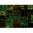 thumbnail image 1 of Ahgly Company Indoor Rectangle Patchwork Green Transitional Area Rugs, 8' x 12', 1 of 4