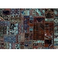 thumbnail image 1 of Ahgly Company Indoor Rectangle Patchwork Light Blue Transitional Area Rugs, 4' x 6', 1 of 4