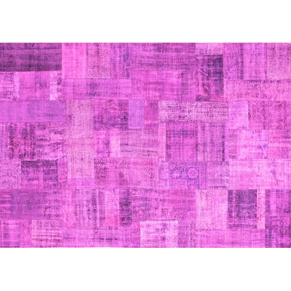 Ahgly Company Indoor Rectangle Patchwork Pink Transitional Area Rugs, 2' x 3'