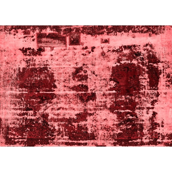 Ahgly Company Indoor Rectangle Patchwork Red Transitional Area Rugs, 3' x 5'