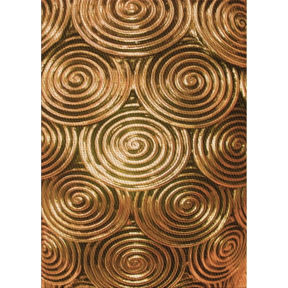 Ahgly Company Indoor Rectangle Patterned Blood Red Brown Area Rugs, 5' x 7'
