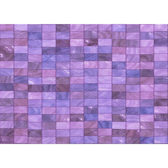 Ahgly Company Indoor Rectangle Patterned Bright Lilac Purple Area Rugs, 2' x 3'
