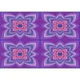 thumbnail image 1 of Ahgly Company Indoor Rectangle Patterned Crocus Purple Area Rugs, 2' x 5', 1 of 1