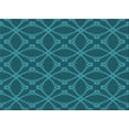 thumbnail image 1 of Ahgly Company Indoor Rectangle Patterned Dark Turquoise Green Area Rugs, 2' x 4', 1 of 6