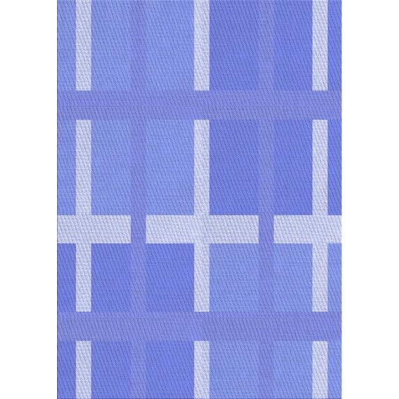Ahgly Company Indoor Rectangle Patterned Day Sky Blue Area Rugs, 2' x 4'
