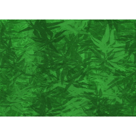 Ahgly Company Indoor Rectangle Patterned Green Area Rugs, 8' x 12'