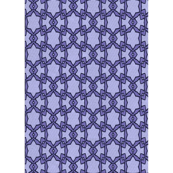 Ahgly Company Indoor Rectangle Patterned Jeans Blue Area Rugs, 2' x 3'
