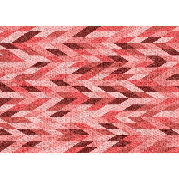 Ahgly Company Indoor Rectangle Patterned Light Coral Pink Area Rugs, 2' x 3'