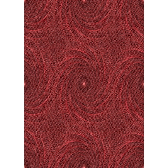 Ahgly Company Indoor Rectangle Patterned Love Red Area Rugs, 7' x 9'