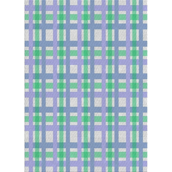 Ahgly Company Indoor Rectangle Patterned Magic Mint Green Area Rugs, 5' x 7'