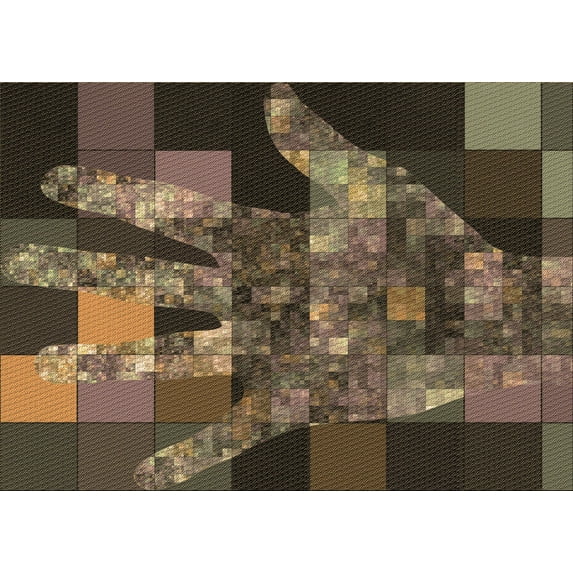 Ahgly Company Indoor Rectangle Patterned Milk Chocolate Brown Area Rugs, 8' x 10'
