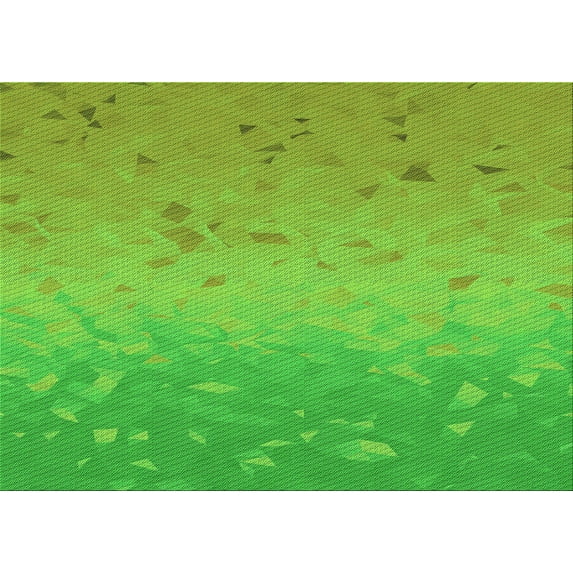 Ahgly Company Indoor Rectangle Patterned Nebula Green Area Rugs, 4' x 6'