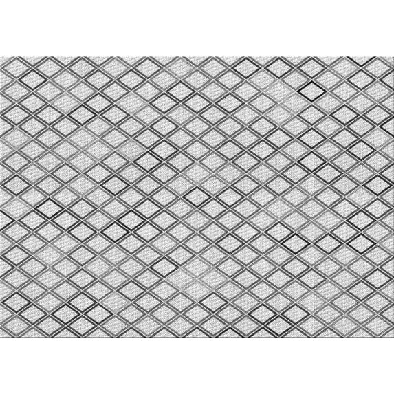 Ahgly Company Indoor Rectangle Patterned Platinum Gray Area Rugs, 2' x 3'