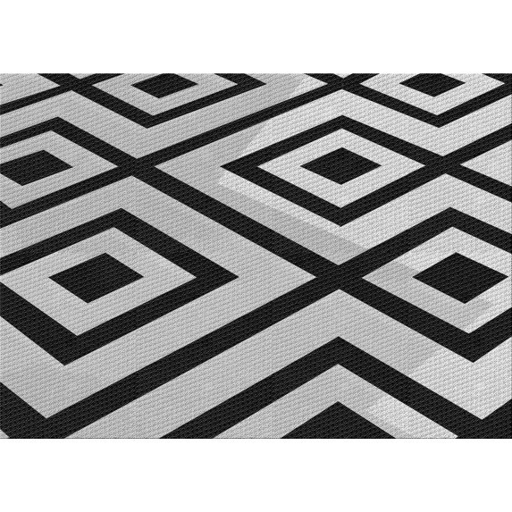 Ahgly Company Indoor Rectangle Patterned Platinum Silver Gray Area Rugs, 5' x 7'