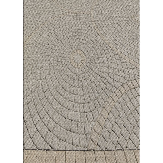 Ahgly Company Indoor Rectangle Patterned Sandstone Brown Novelty Area Rugs, 2' x 4'