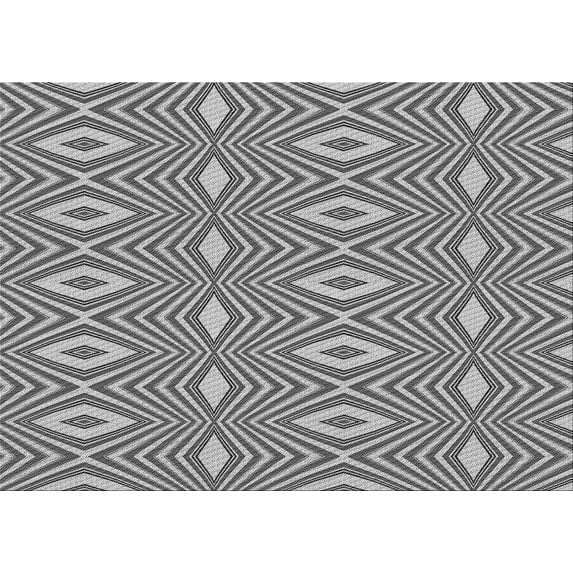 Ahgly Company Indoor Rectangle Patterned Silver Gray Area Rugs, 3' x 5'