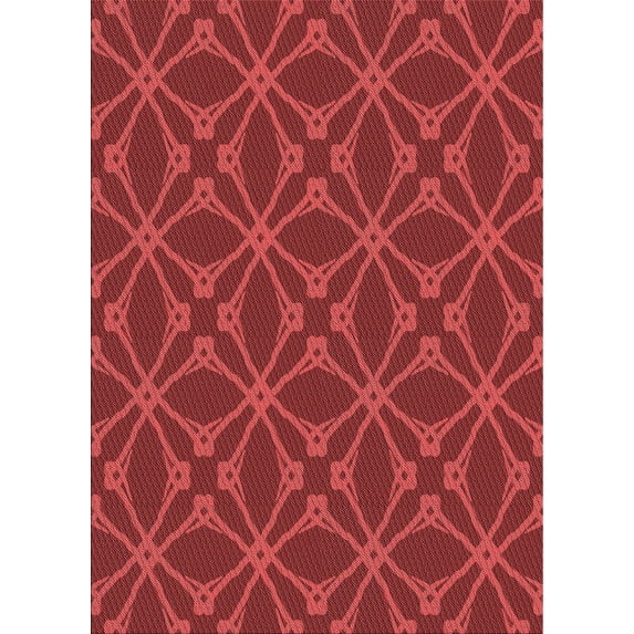 Ahgly Company Indoor Rectangle Patterned Tomato Sauce Red Area Rugs, 5' x 8'