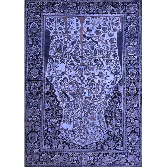 Ahgly Company Indoor Rectangle Persian Blue Traditional Area Rugs, 2' x 3'