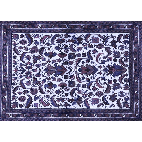Ahgly Company Indoor Rectangle Persian Blue Traditional Area Rugs, 2' x 4'