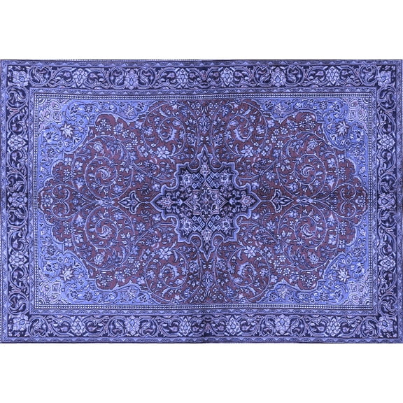 Ahgly Company Indoor Rectangle Persian Blue Traditional Area Rugs, 2' x 5'