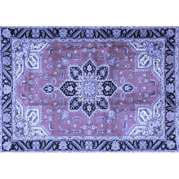Ahgly Company Indoor Rectangle Persian Blue Traditional Area Rugs, 4' x 6'