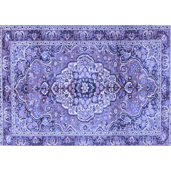 Ahgly Company Indoor Rectangle Persian Blue Traditional Area Rugs, 5' x 7'