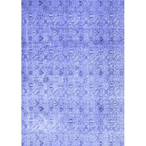 Ahgly Company Indoor Rectangle Persian Blue Traditional Area Rugs, 5' x 7'
