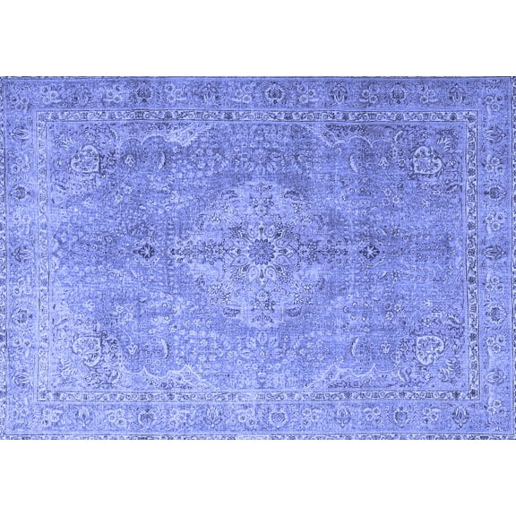 Ahgly Company Indoor Rectangle Persian Blue Traditional Area Rugs, 5' x 7'
