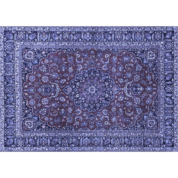 Ahgly Company Indoor Rectangle Persian Blue Traditional Area Rugs, 5' x 7'
