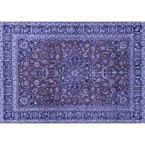 Ahgly Company Indoor Rectangle Persian Blue Traditional Area Rugs, 5' x 7'